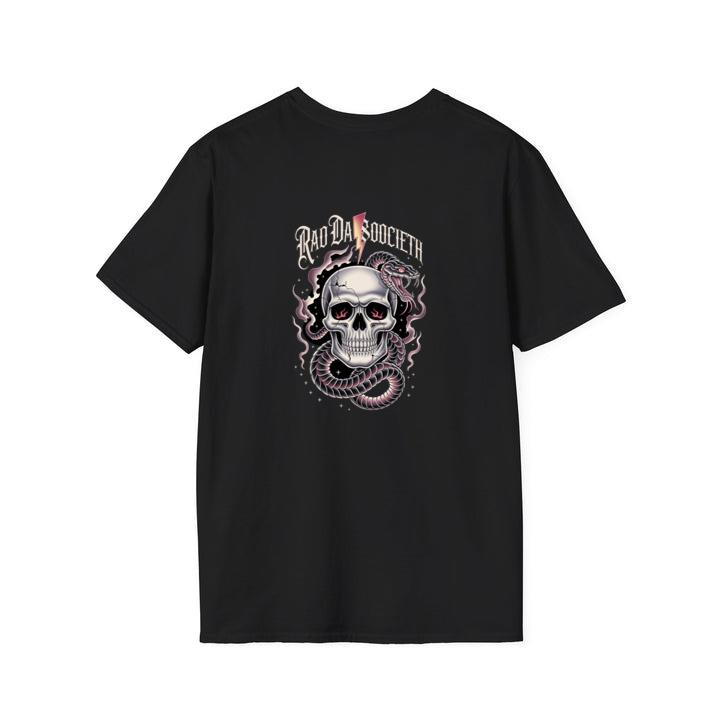 Ra Da Societ Skull Surrounded by Roses Gothic Artwork T-Shirt