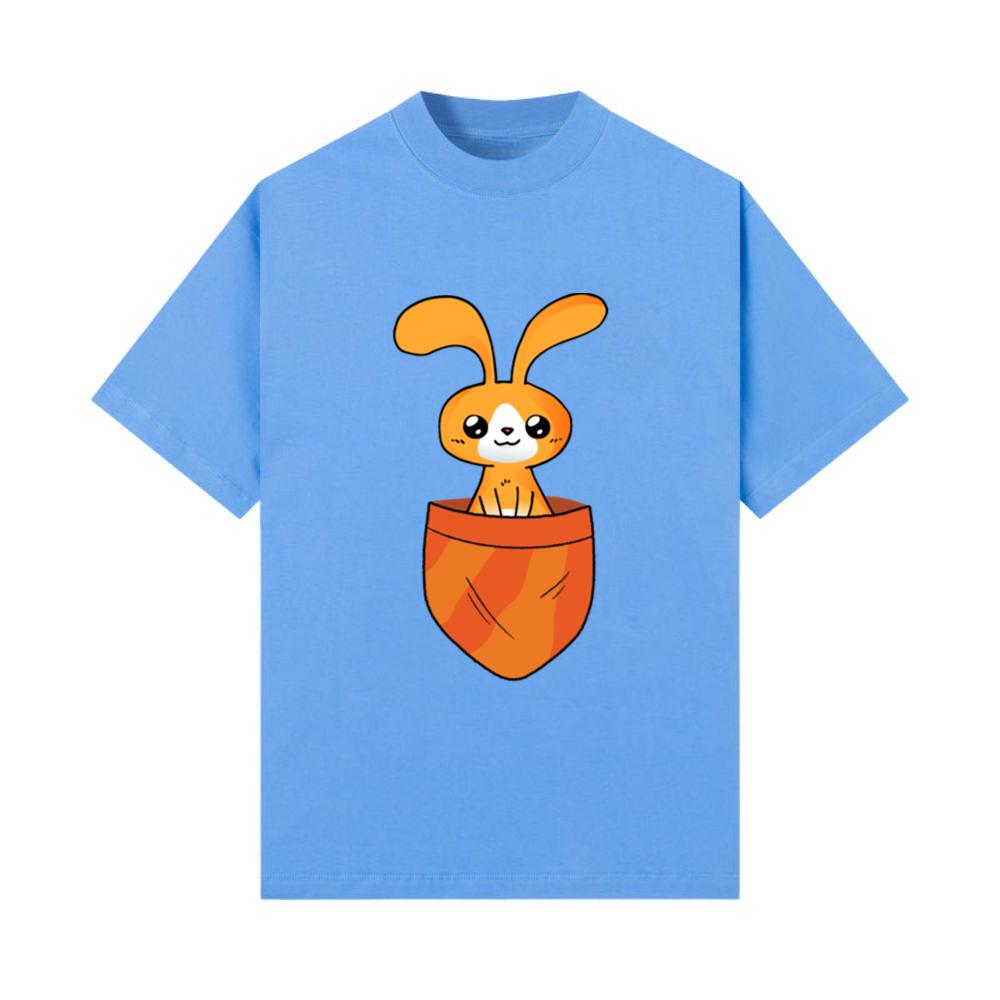 Rabbit In Pocket Happy Easter Bunny Animal Lovers T-Shirt