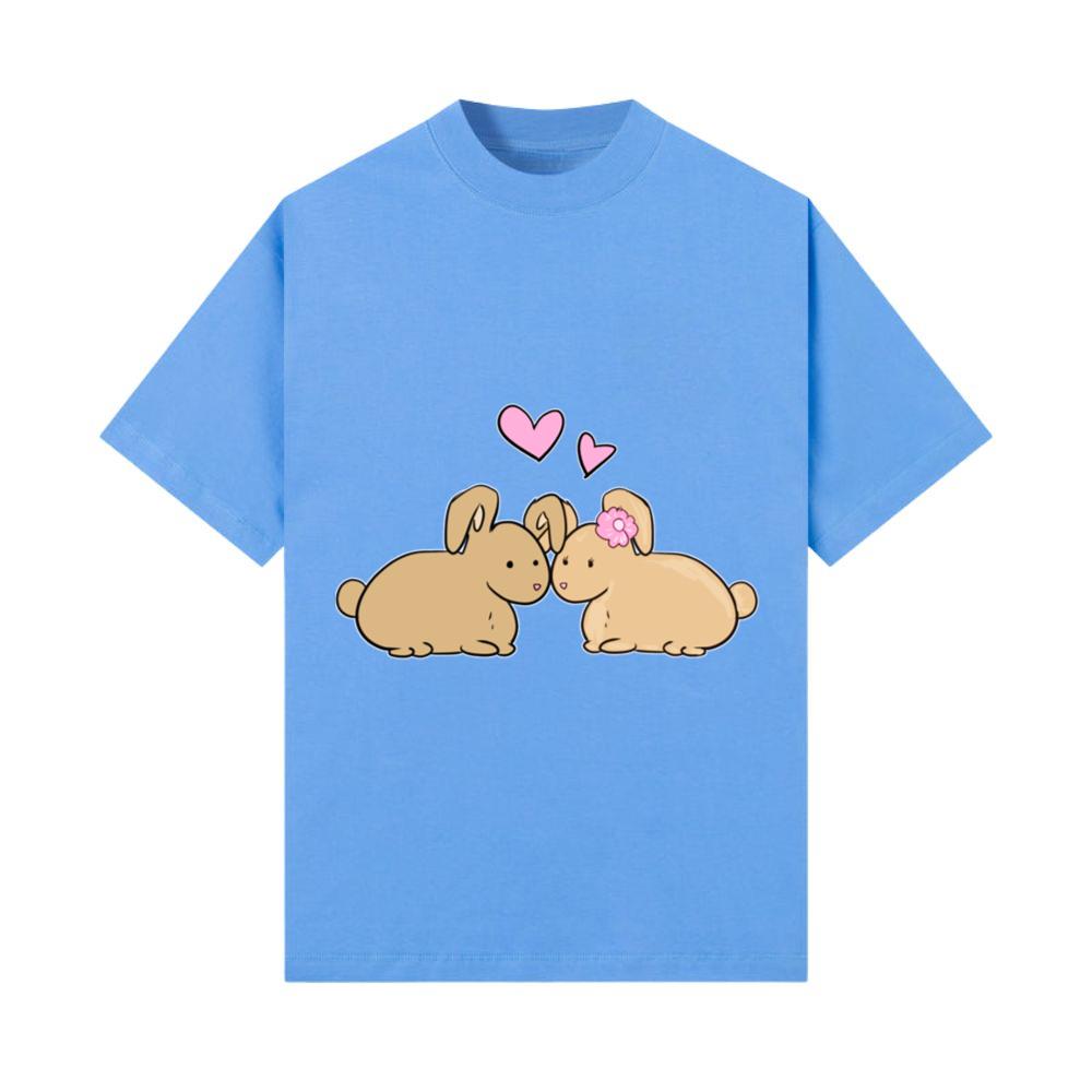 rabbit love couple animals Valentine s Day T-Shirt