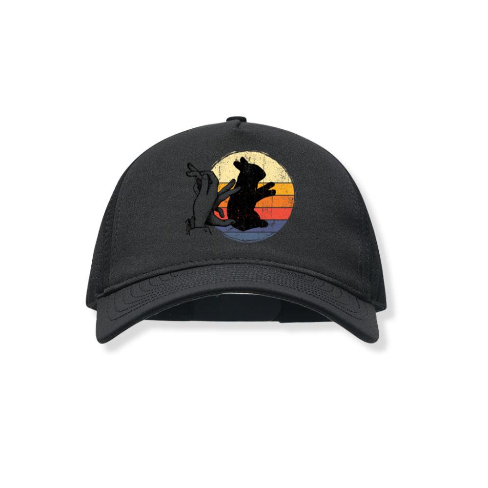 Rabbit Shadow Art Animal Rescue Pet Adoption Graphic Black Hat