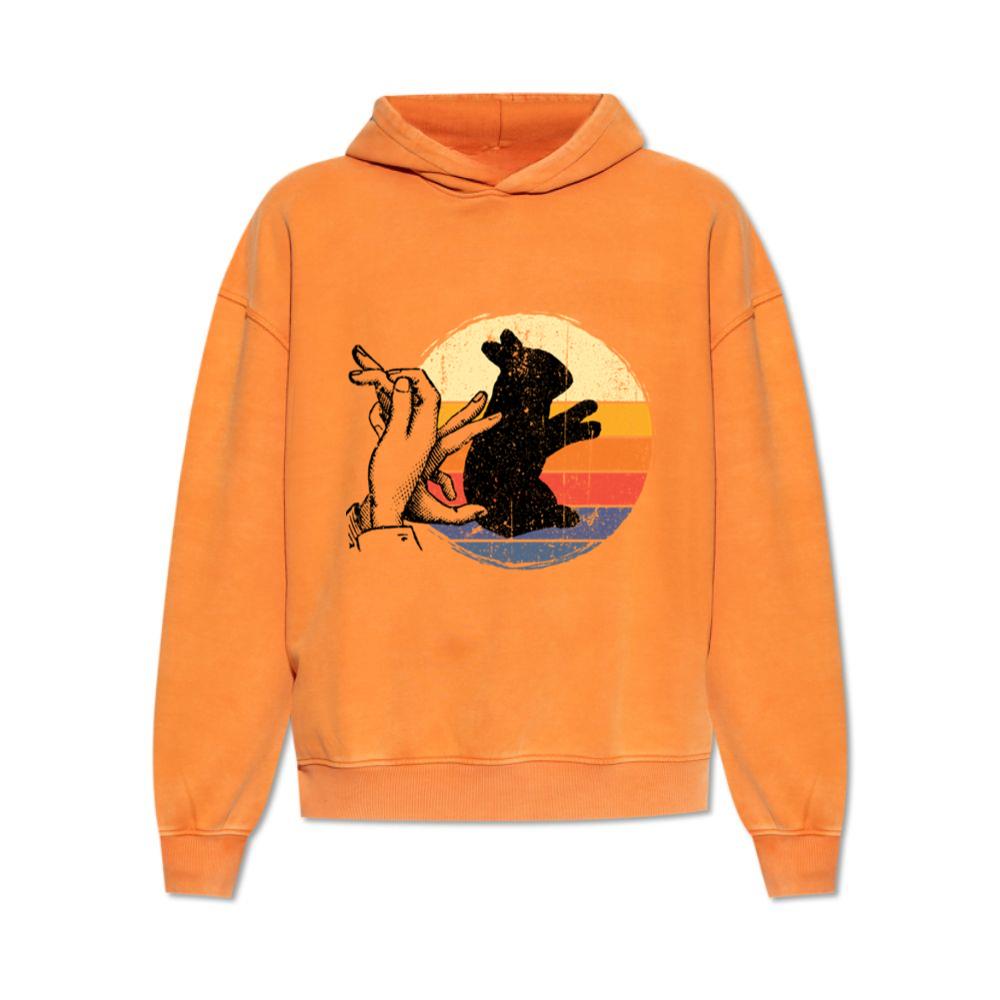 Rabbit Shadow Art Animal Rescue Pet Adoption Graphic Hoodie