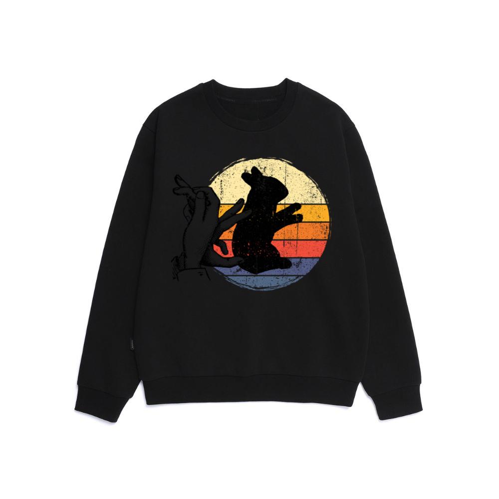 Rabbit Shadow Art Animal Rescue Pet Adoption Graphic Sweatshirt