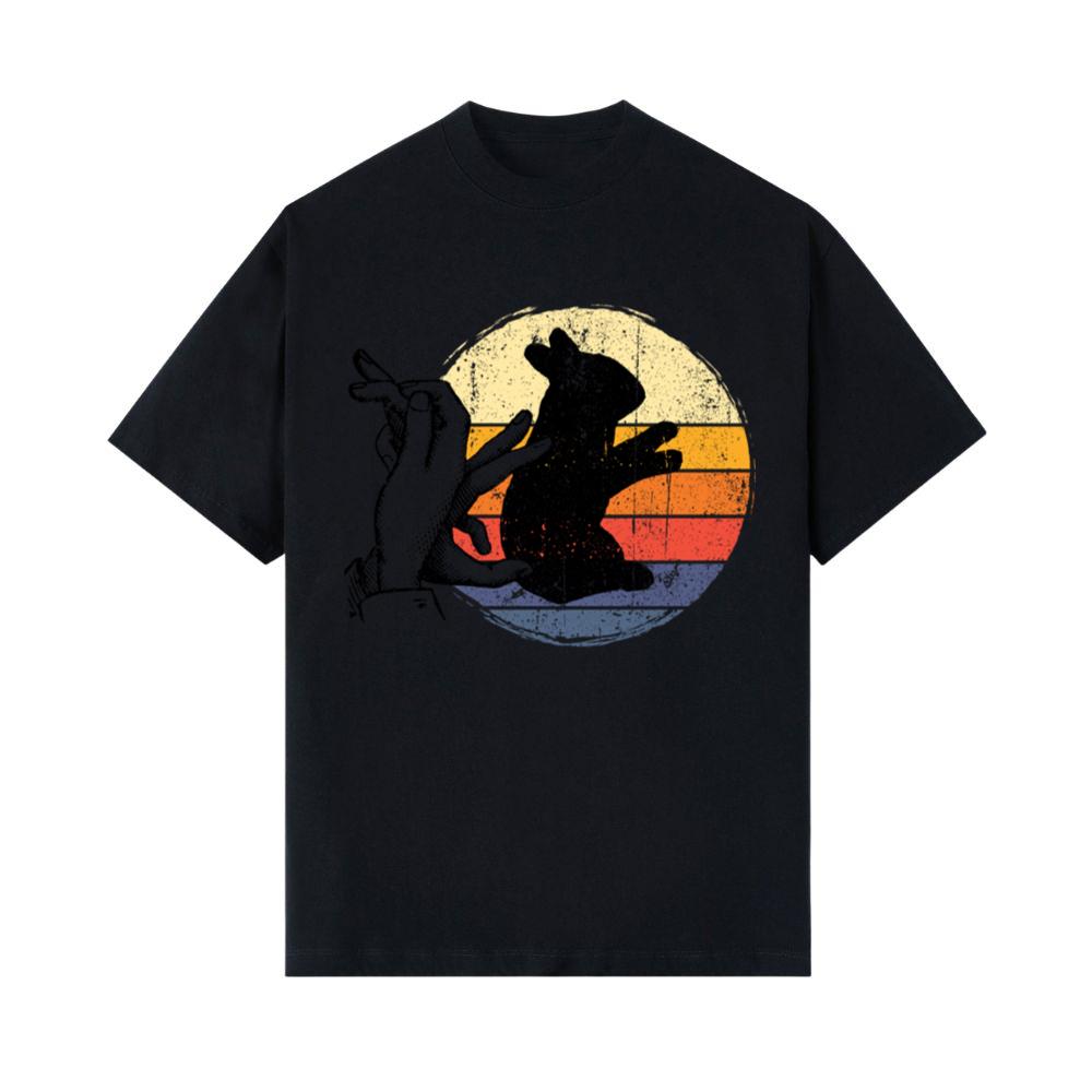 Rabbit Shadow Art Animal Rescue Pet Adoption Graphic T-Shirt