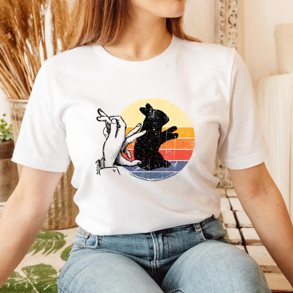 Rabbit Shadow Art Animal Rescue Pet Adoption Graphic T-Shirt