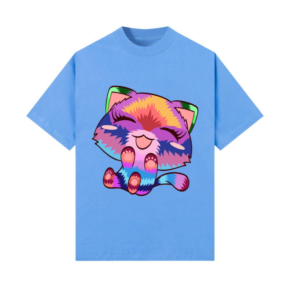 Rainbow Colorful Cat Pet Animals Kitten Fountain T-Shirt