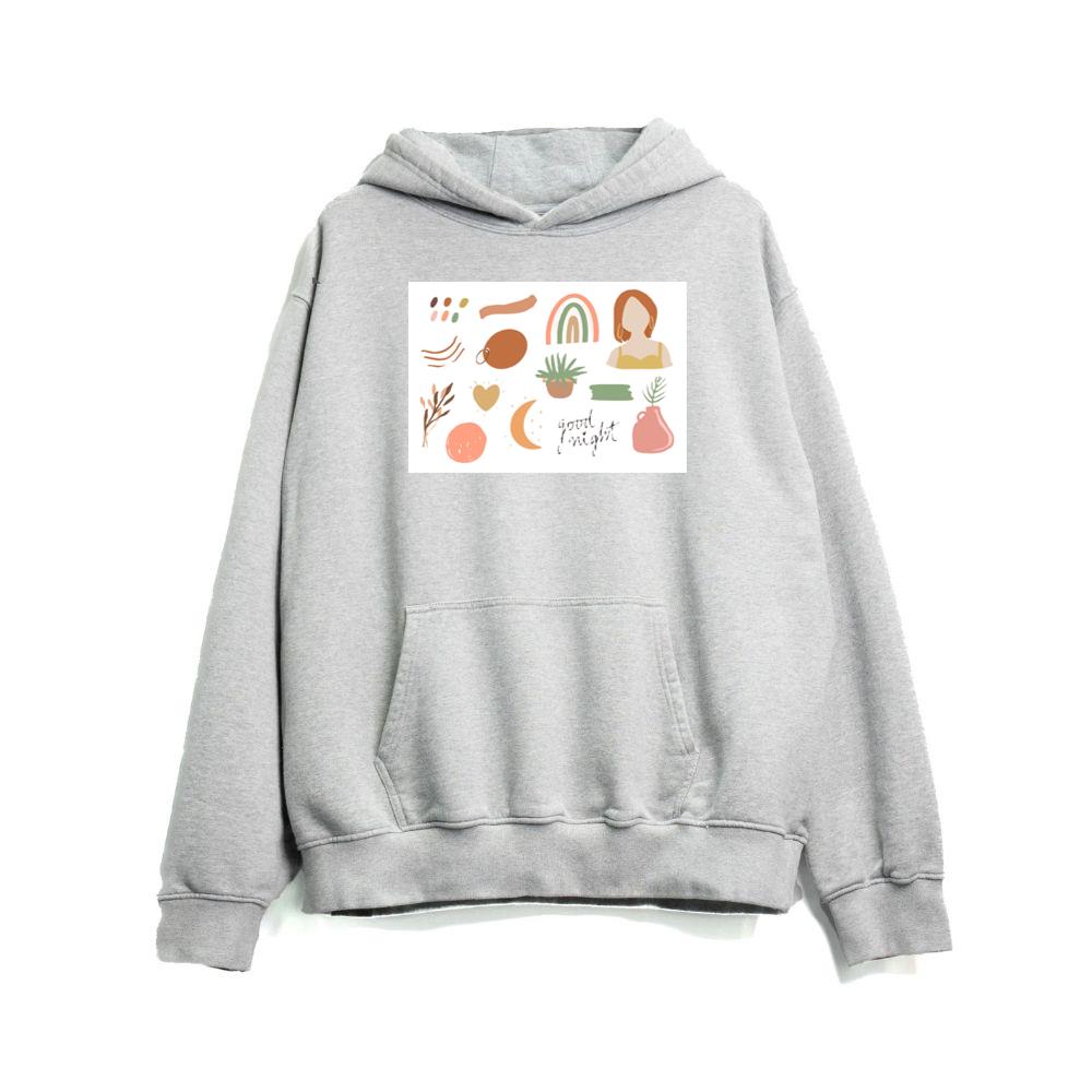 Rainbow, Woman, and Plant Set Hoodies