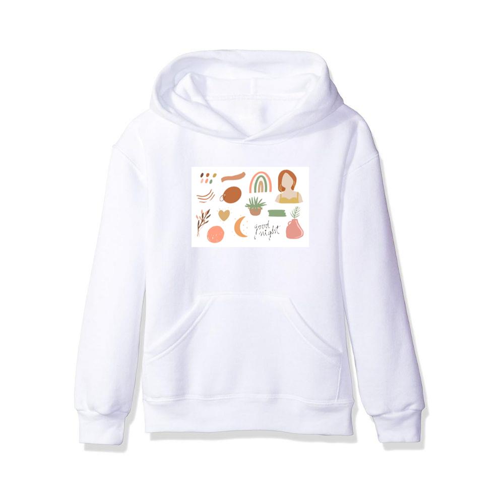 Rainbow, Woman, and Plant Set Hoodies