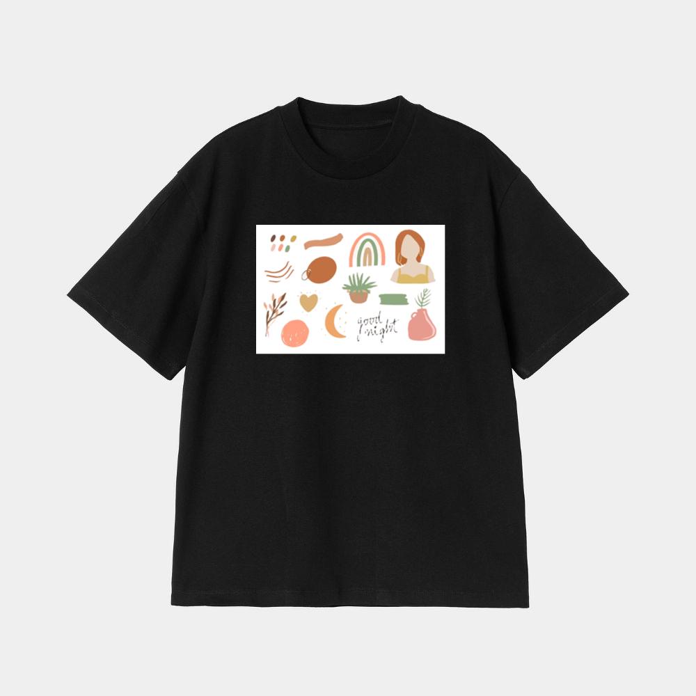 Rainbow, Woman, and Plant Set T-Shirt