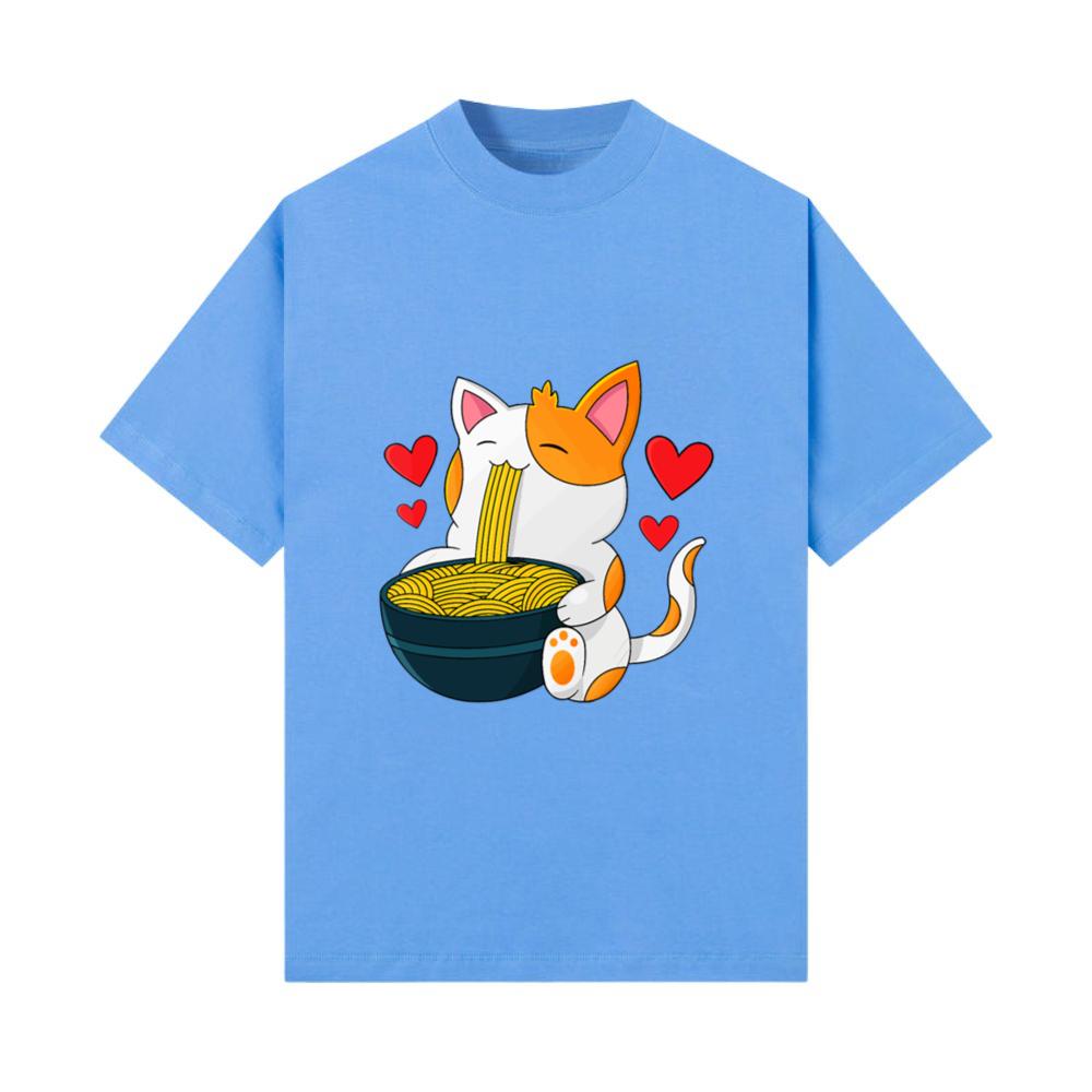 Ramen Cat Kawaii Anime Japanese Kawaii Cat Valenti T-Shirt