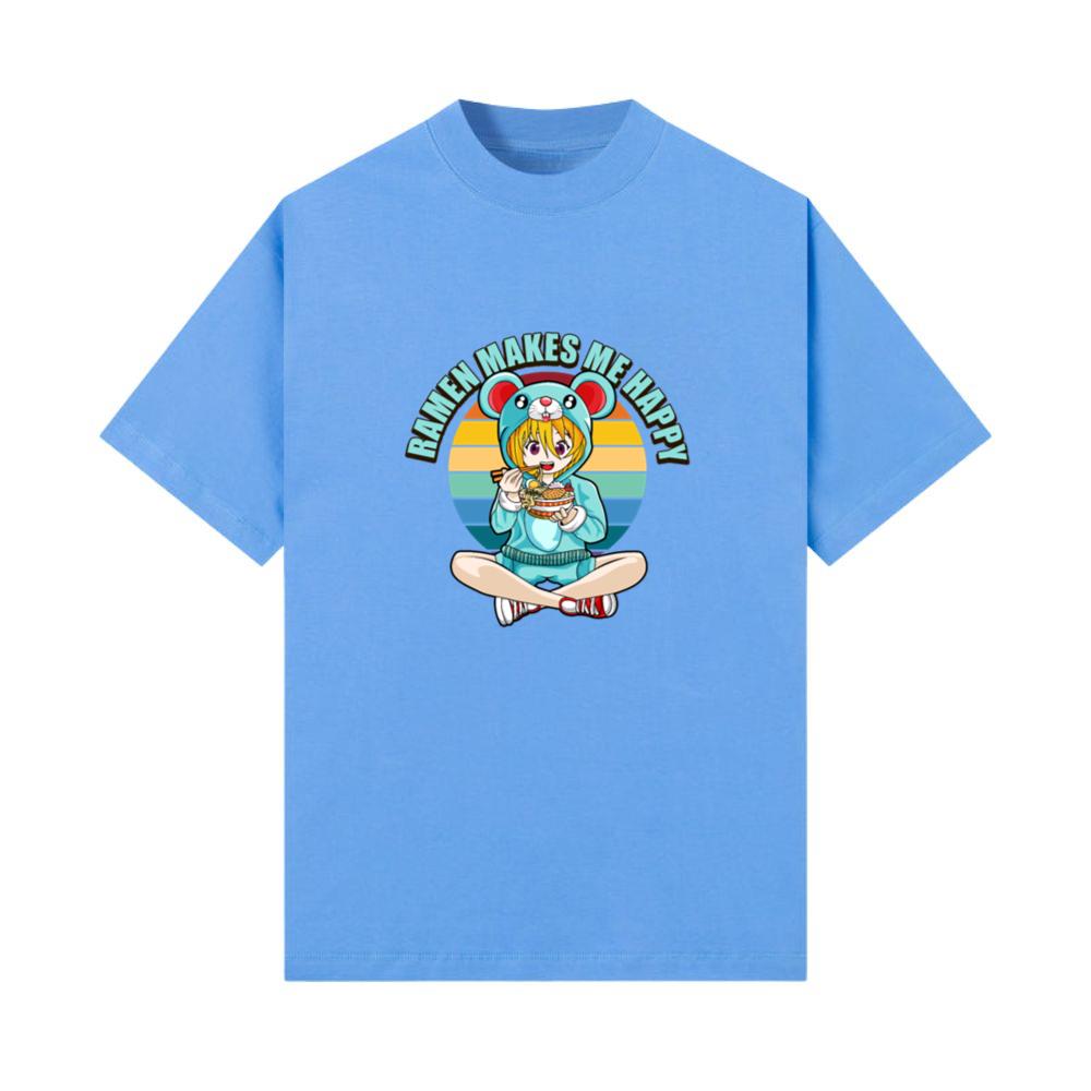 Ramen Makes Me Happy Cute Japan Food Ramen Anime T-Shirt