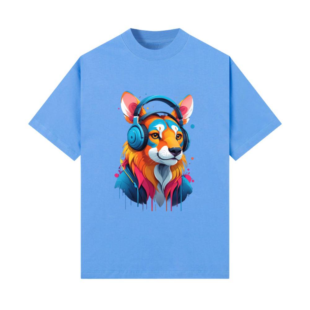 Rave Animal Wears Colorful Headphones T-Shirt