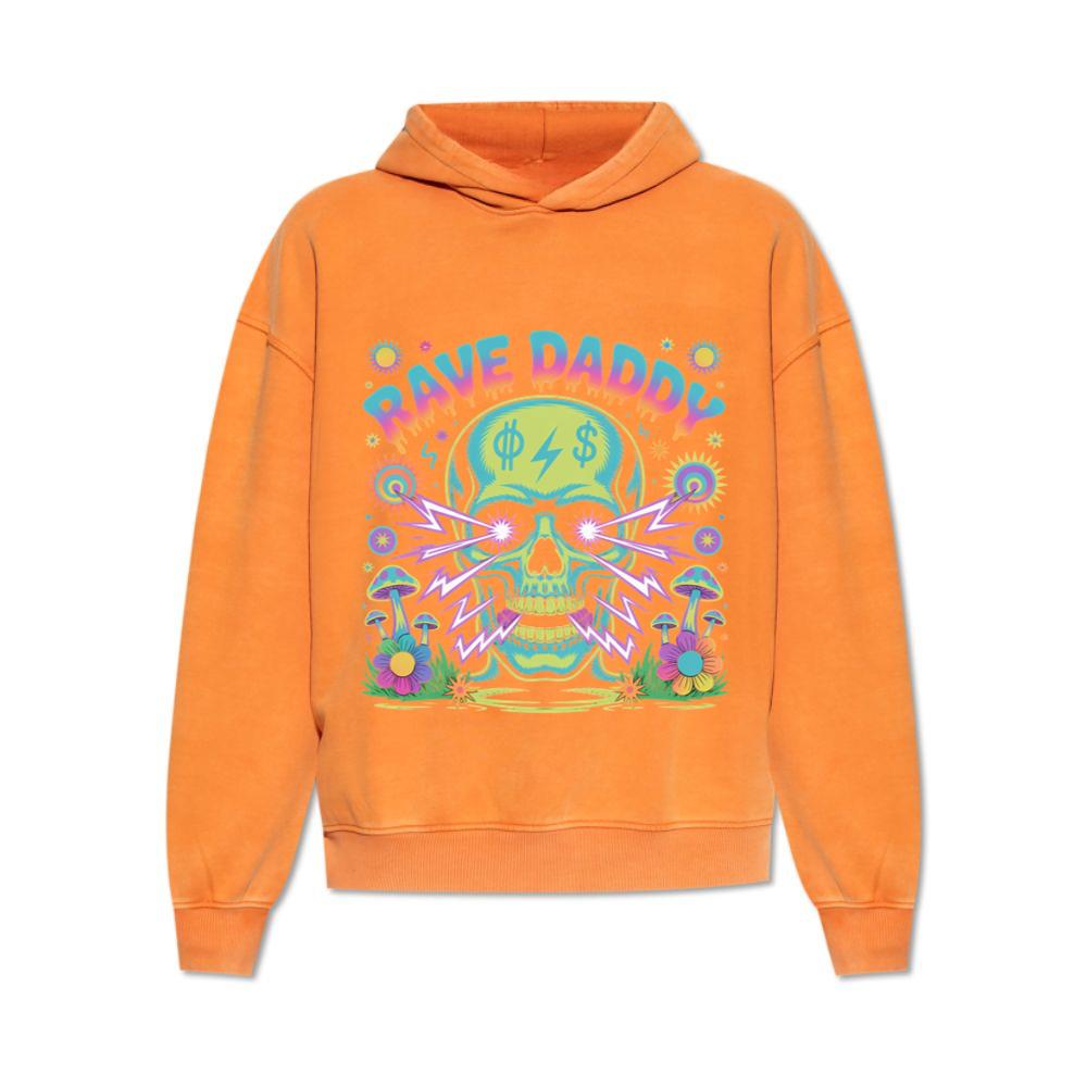 Rave Daddy Neon Skull Psychedelic Graphic Hoodies