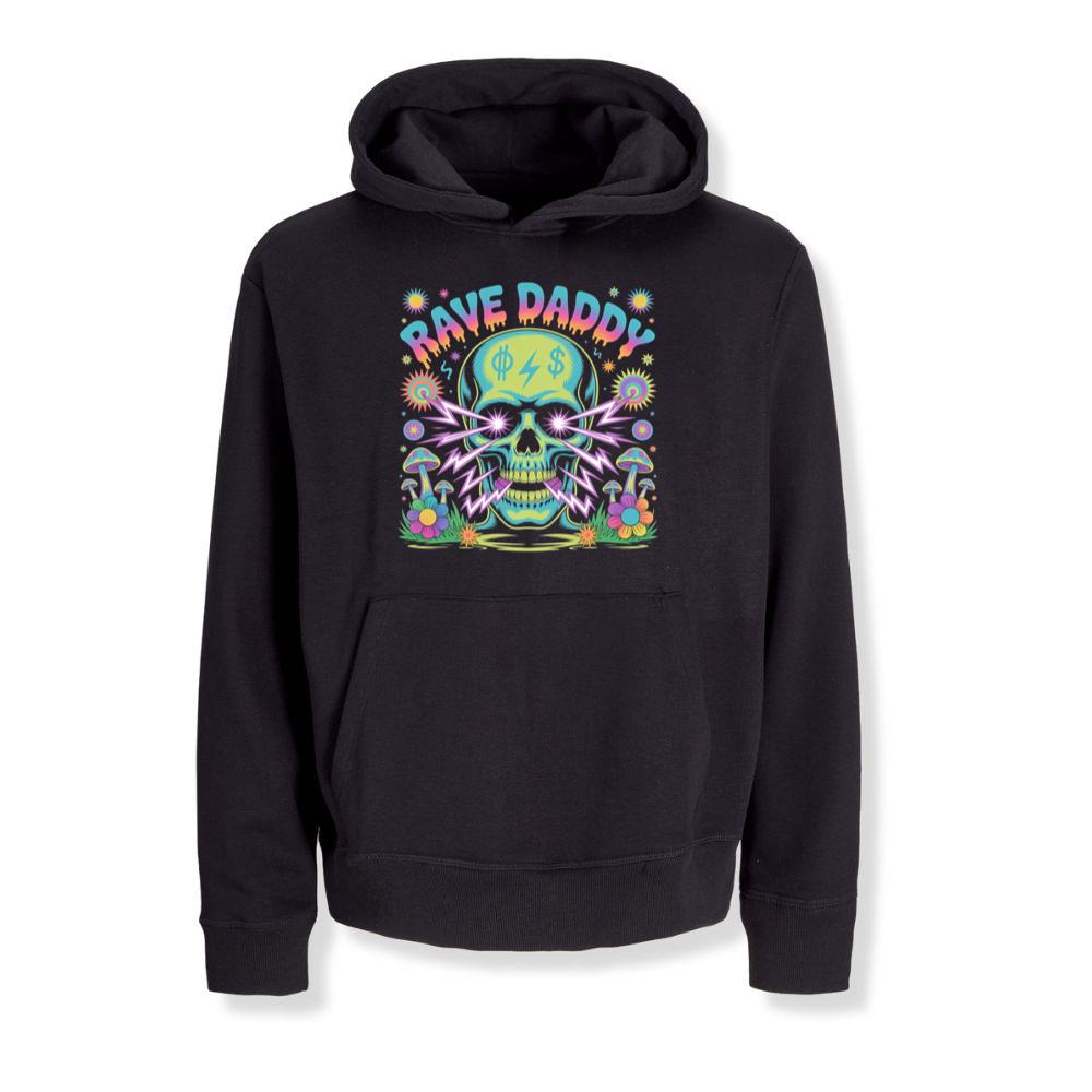 Rave Daddy Neon Skull Psychedelic Graphic Hoodies
