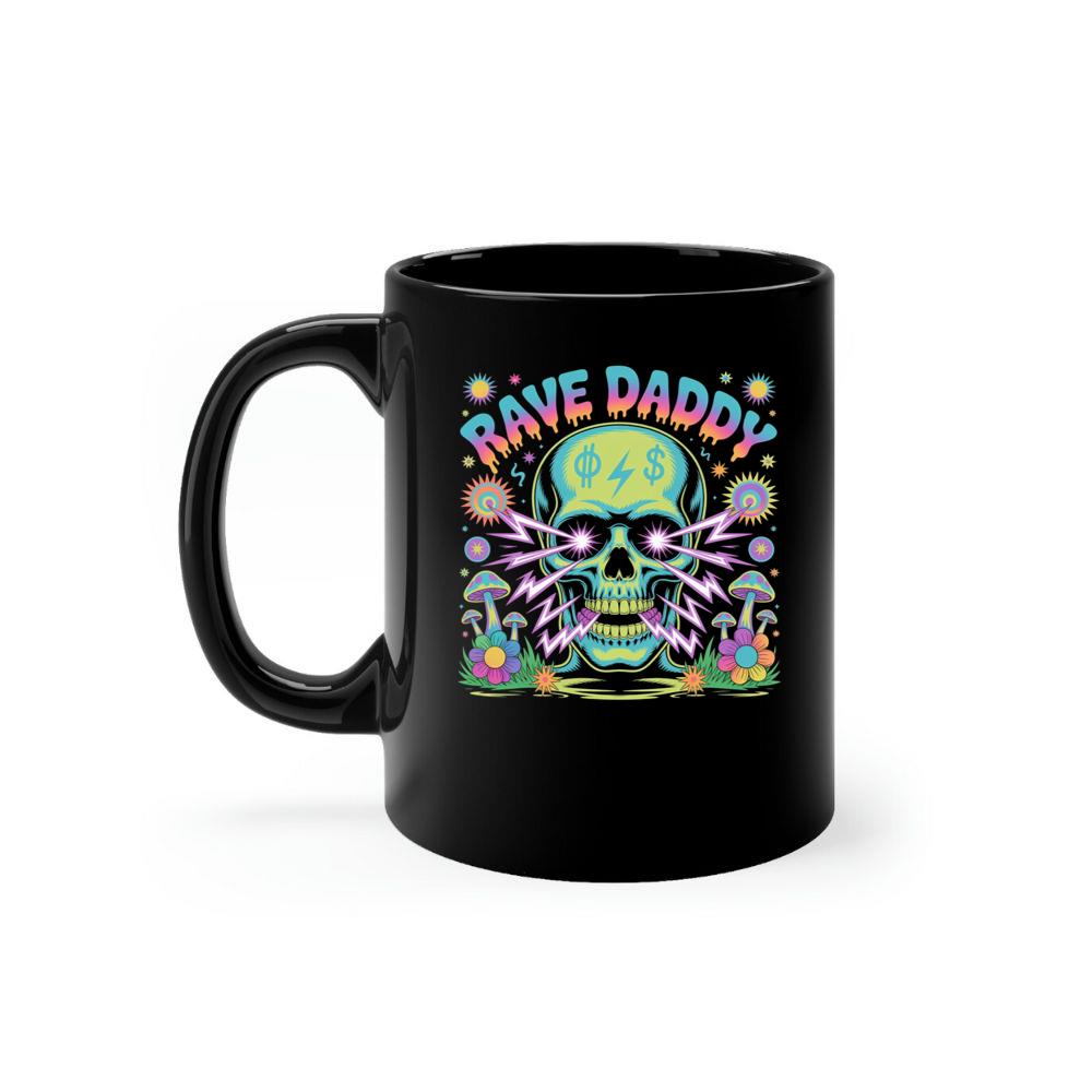 Rave Daddy Neon Skull Psychedelic Graphic Mug