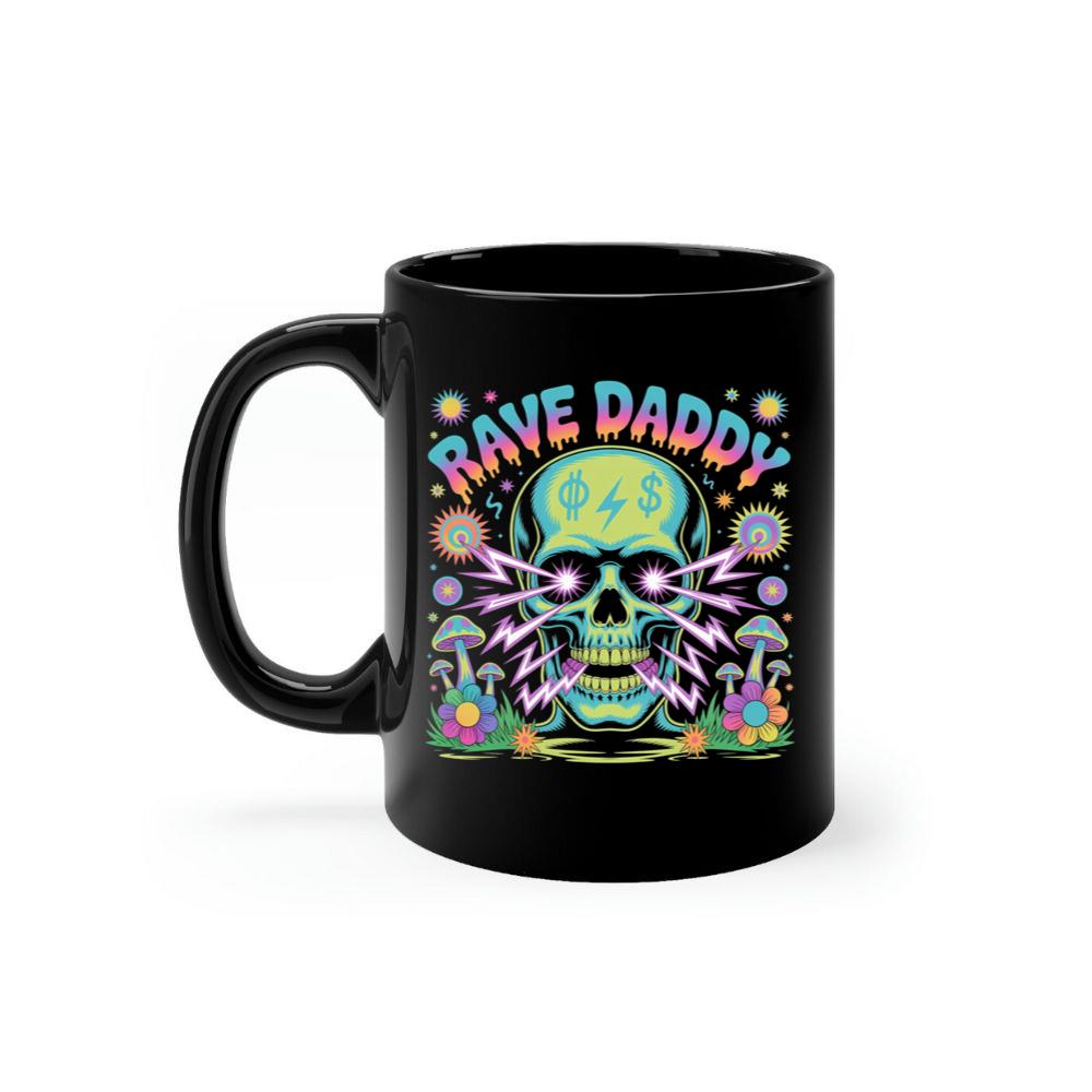 Rave Daddy Neon Skull Psychedelic Graphic Mug