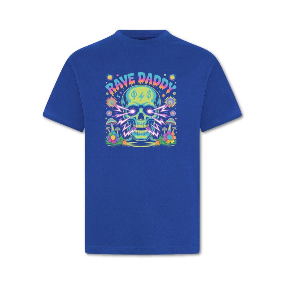 Rave Daddy Neon Skull Psychedelic Graphic T-Shirt