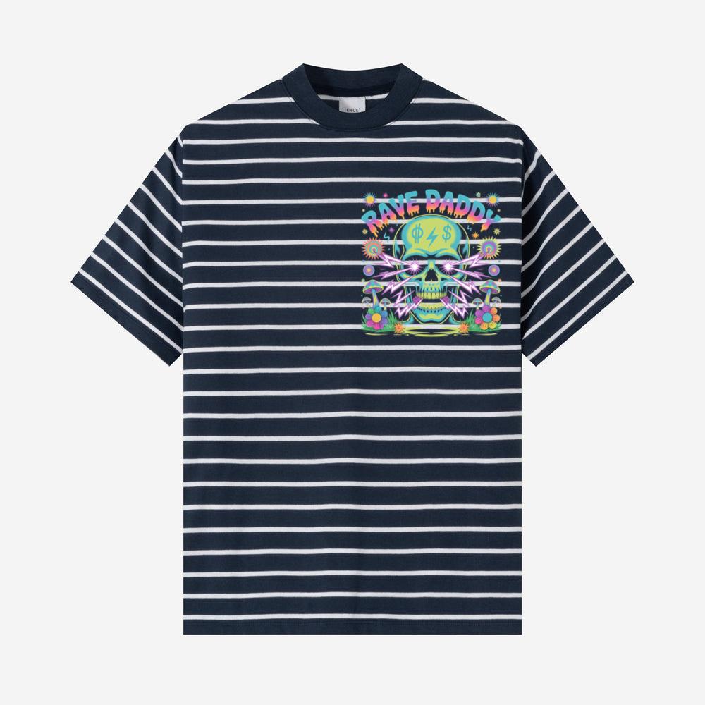 Rave Daddy Neon Skull Psychedelic Graphic T-Shirt