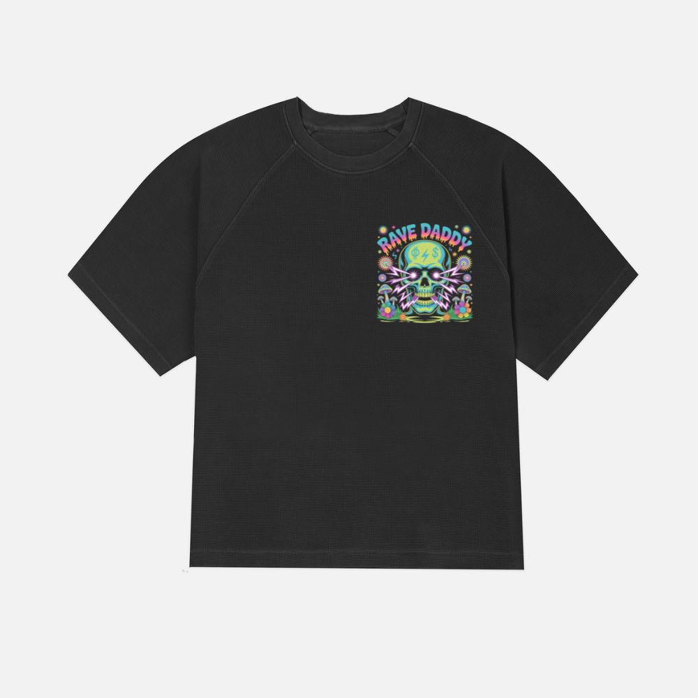 Rave Daddy Neon Skull Psychedelic Graphic T-Shirt