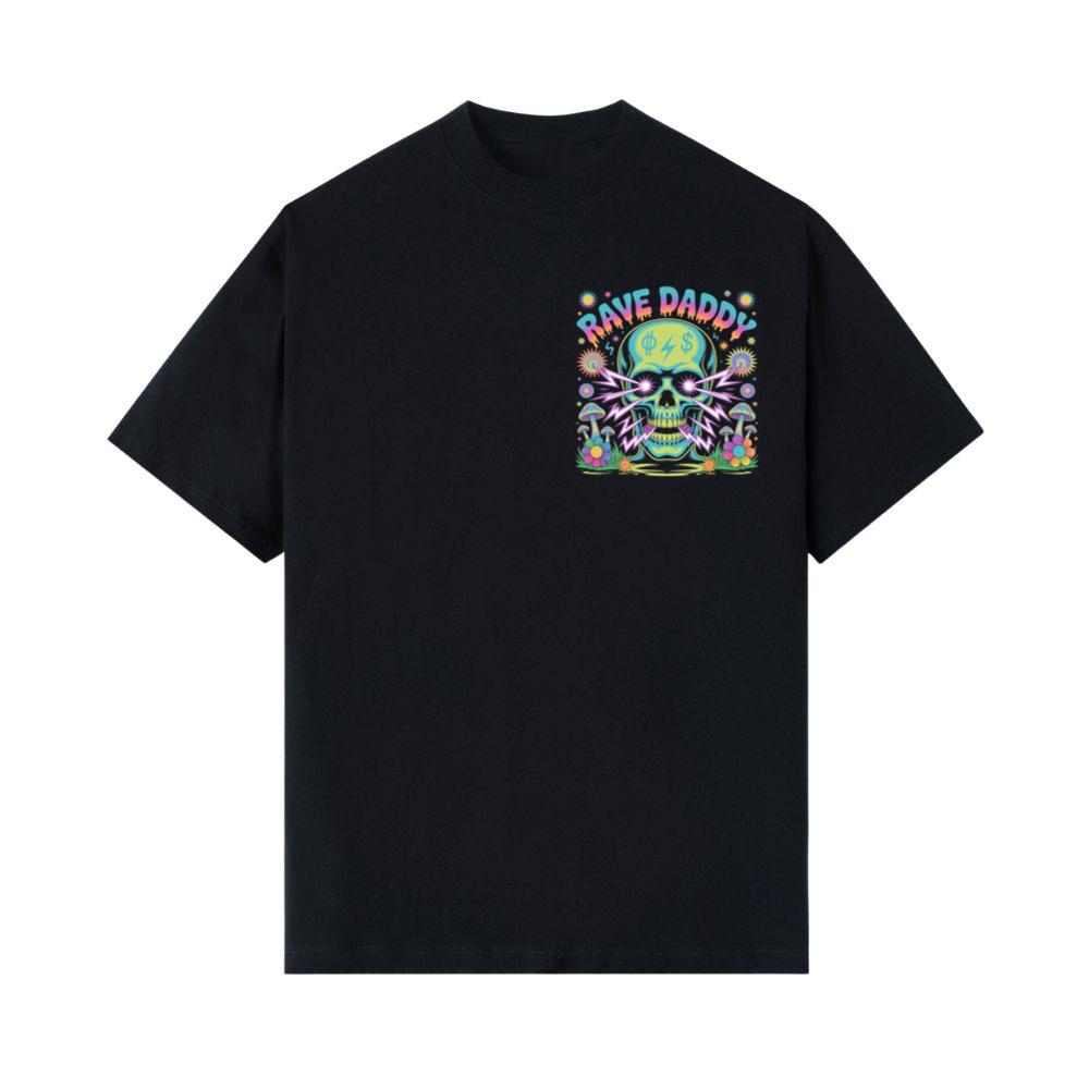 Rave Daddy Neon Skull Psychedelic Graphic T-Shirts