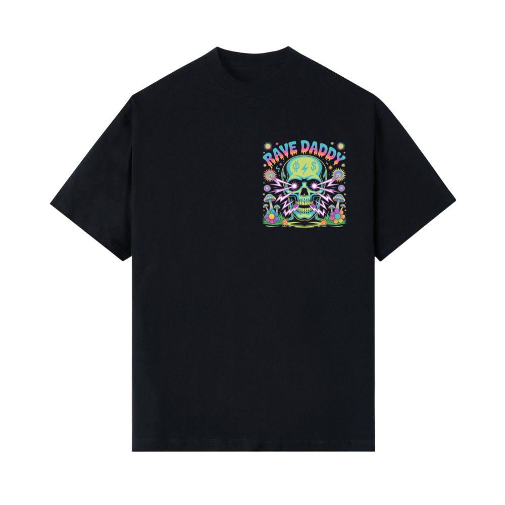 Rave Daddy Neon Skull Psychedelic Graphic T-Shirts