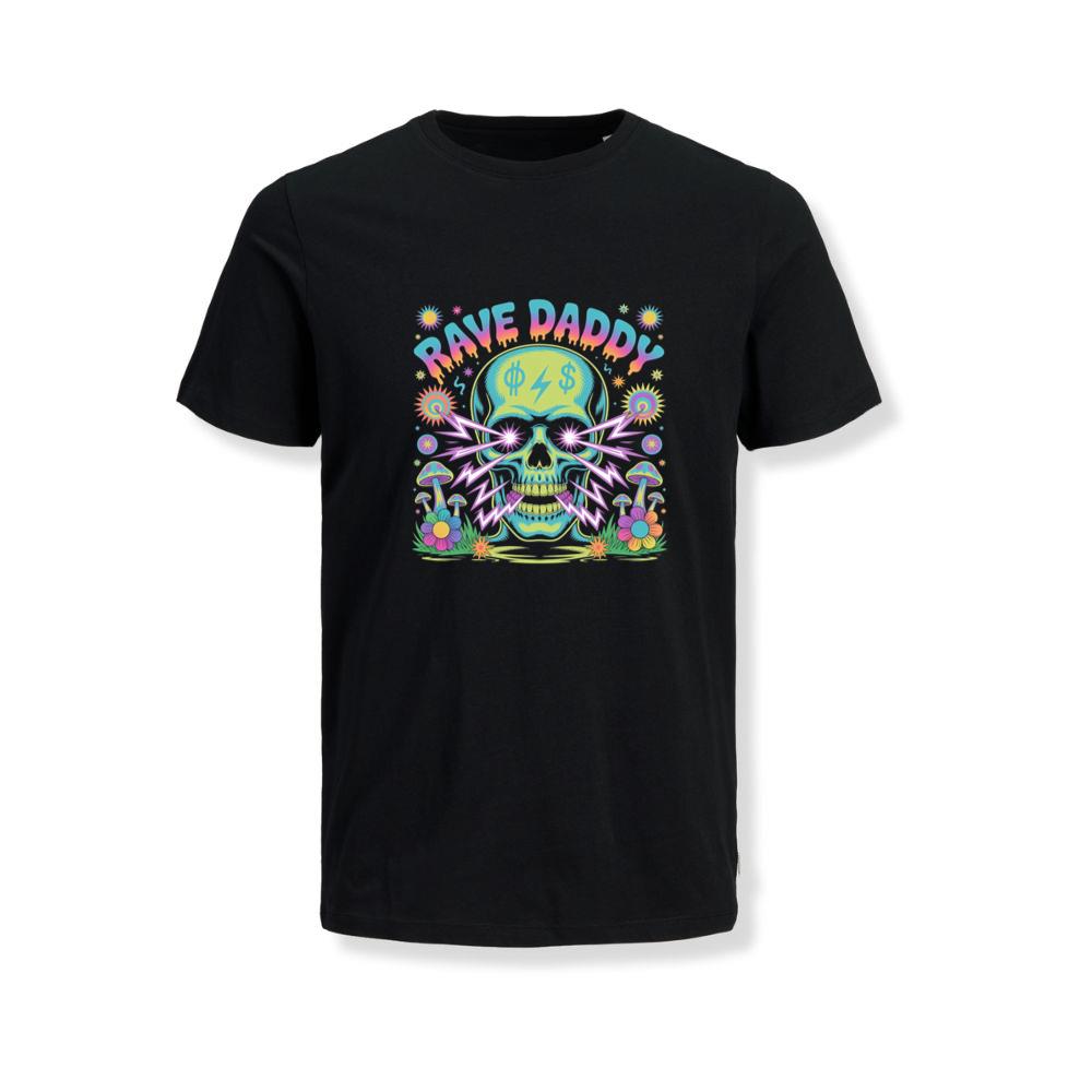 Rave Daddy Neon Skull Psychedelic Graphic T-Shirts