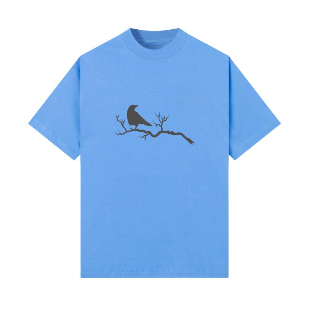 Raven on a Branch Crow Bird Animal T-Shirt