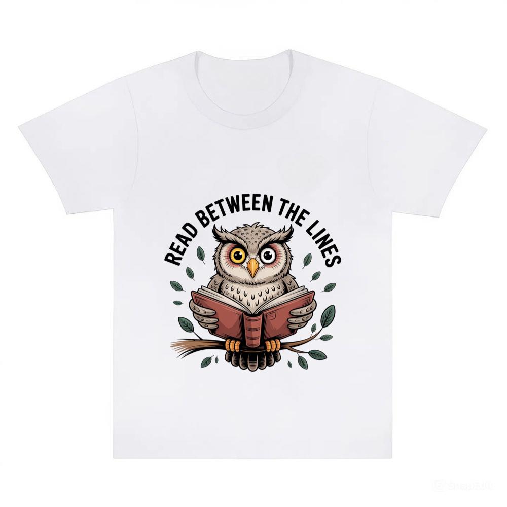 Read Between the Lines Wise Owl Reading Book T-Shirt