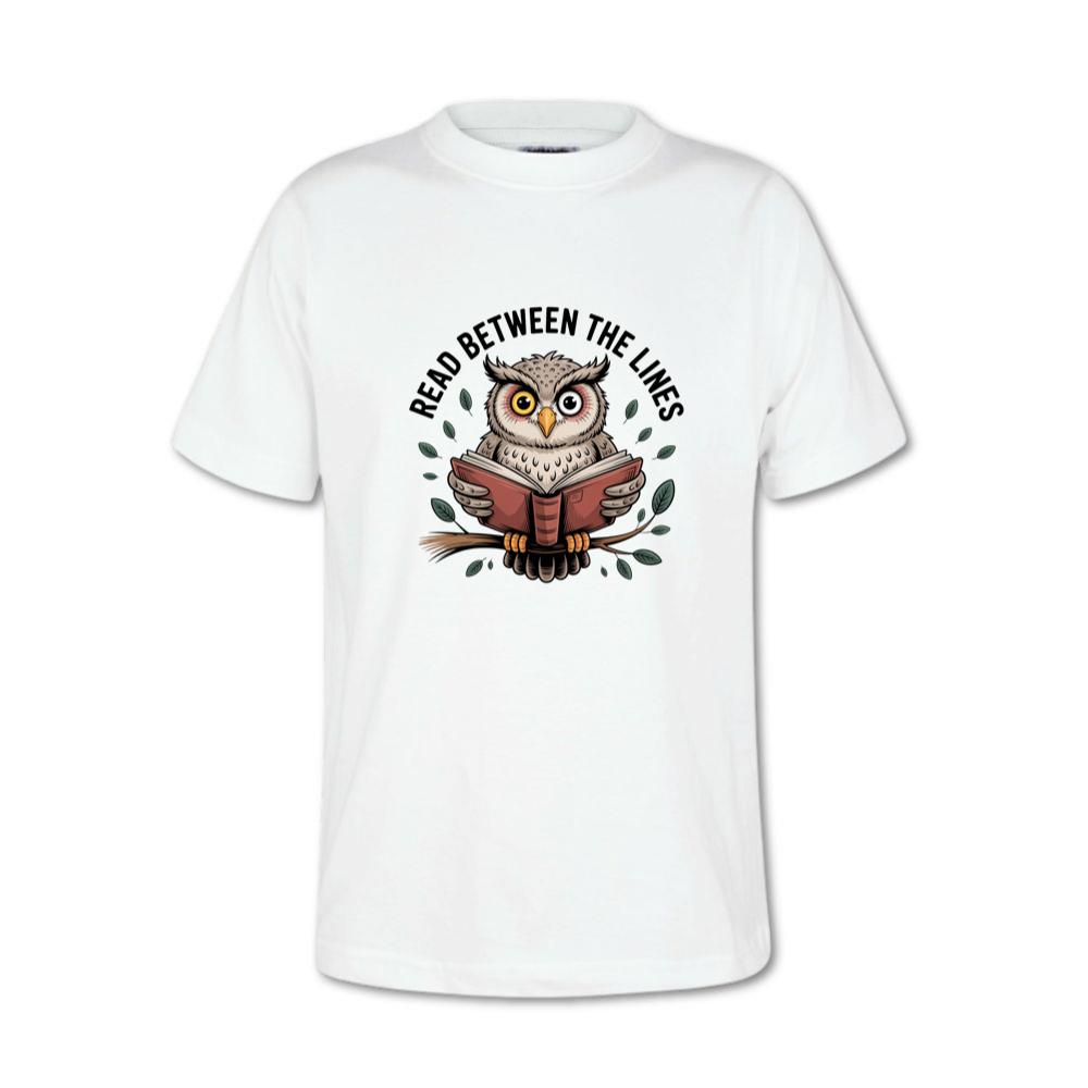 Read Between the Lines Wise Owl Reading Book T-Shirt