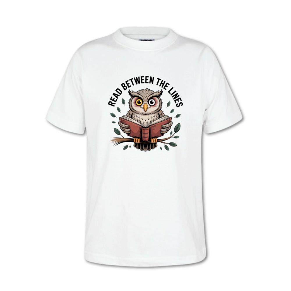 Read Between the Lines Wise Owl Reading Book T-Shirt