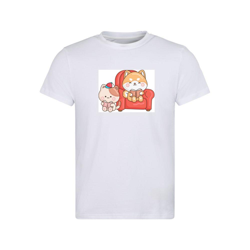Reading Cats in Red Chair T-Shirts