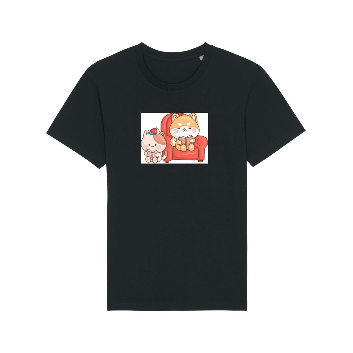 Reading Cats in Red Chair T-Shirts