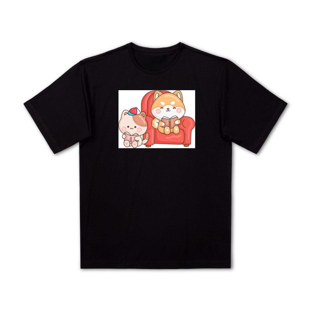 Reading Cats in Red Chair T-Shirts