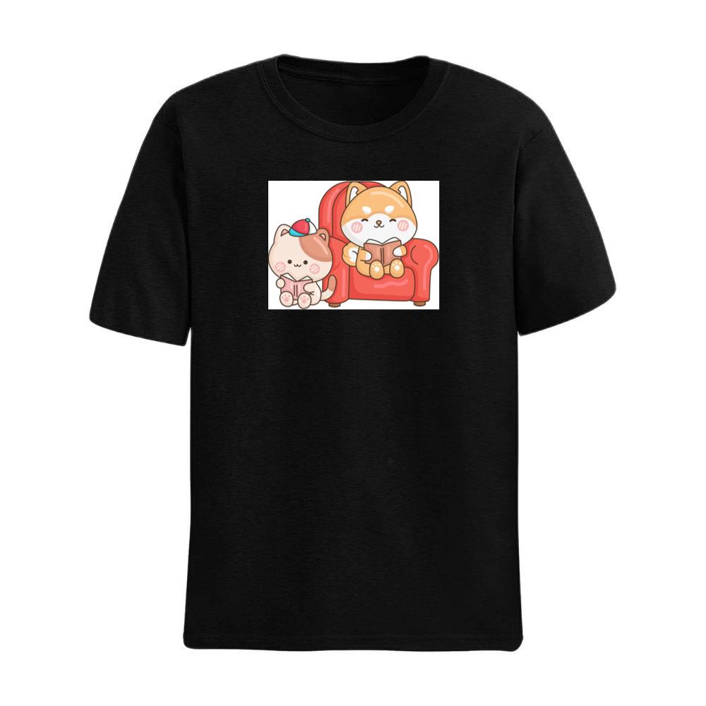 Reading Cats in Red Chair T-Shirts