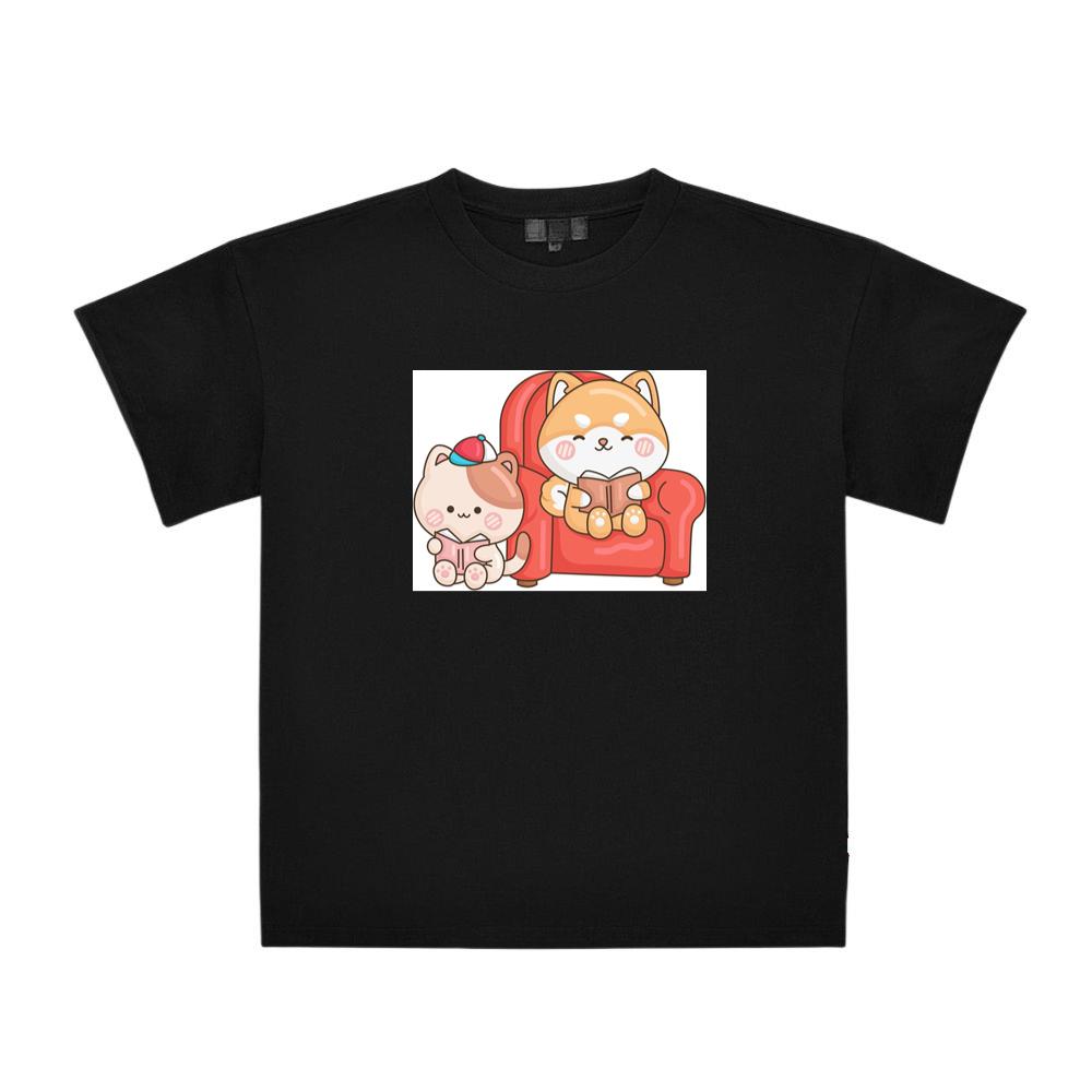 Reading Cats in Red Chair T-Shirts