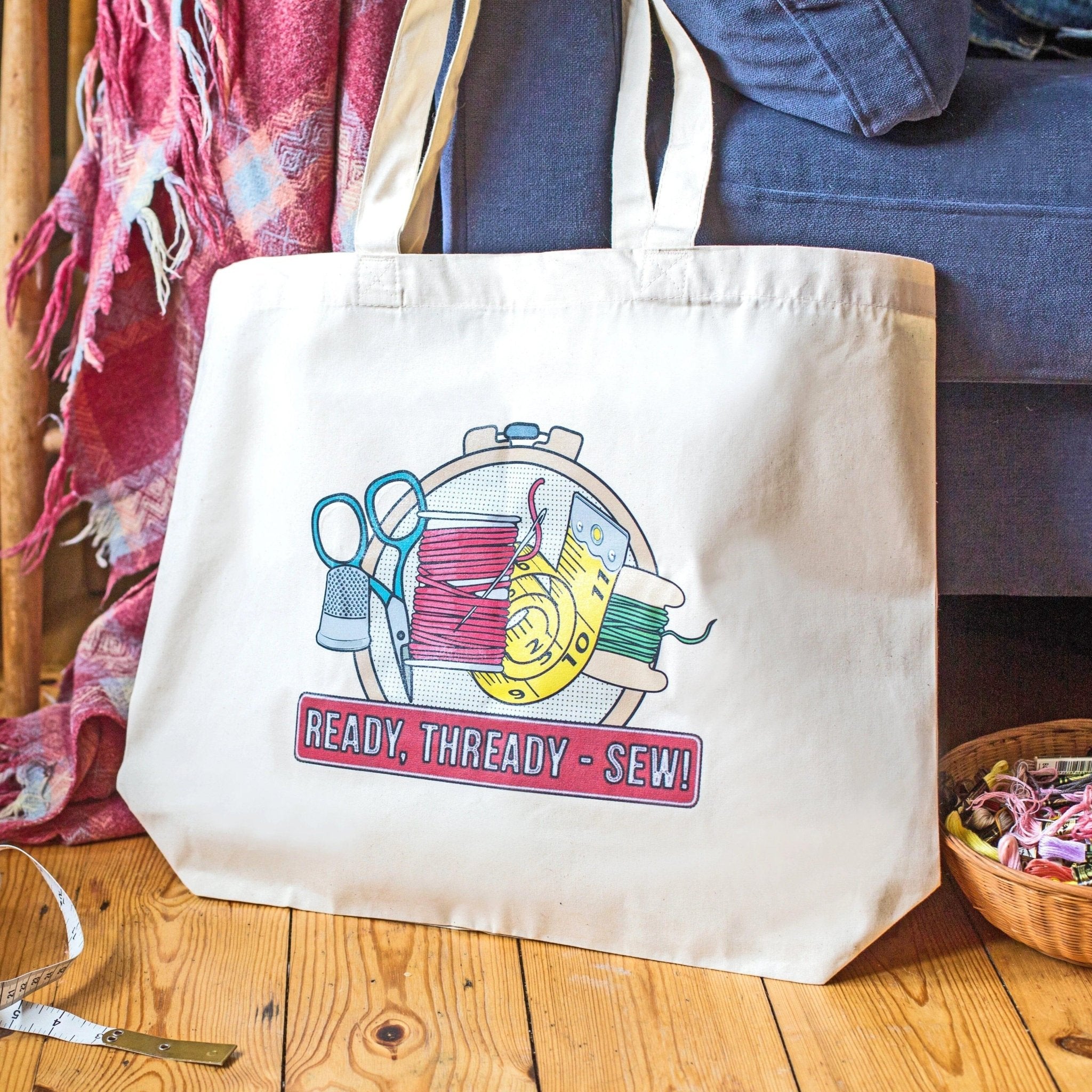 Ready, Thready - Sew!' Tote Bag