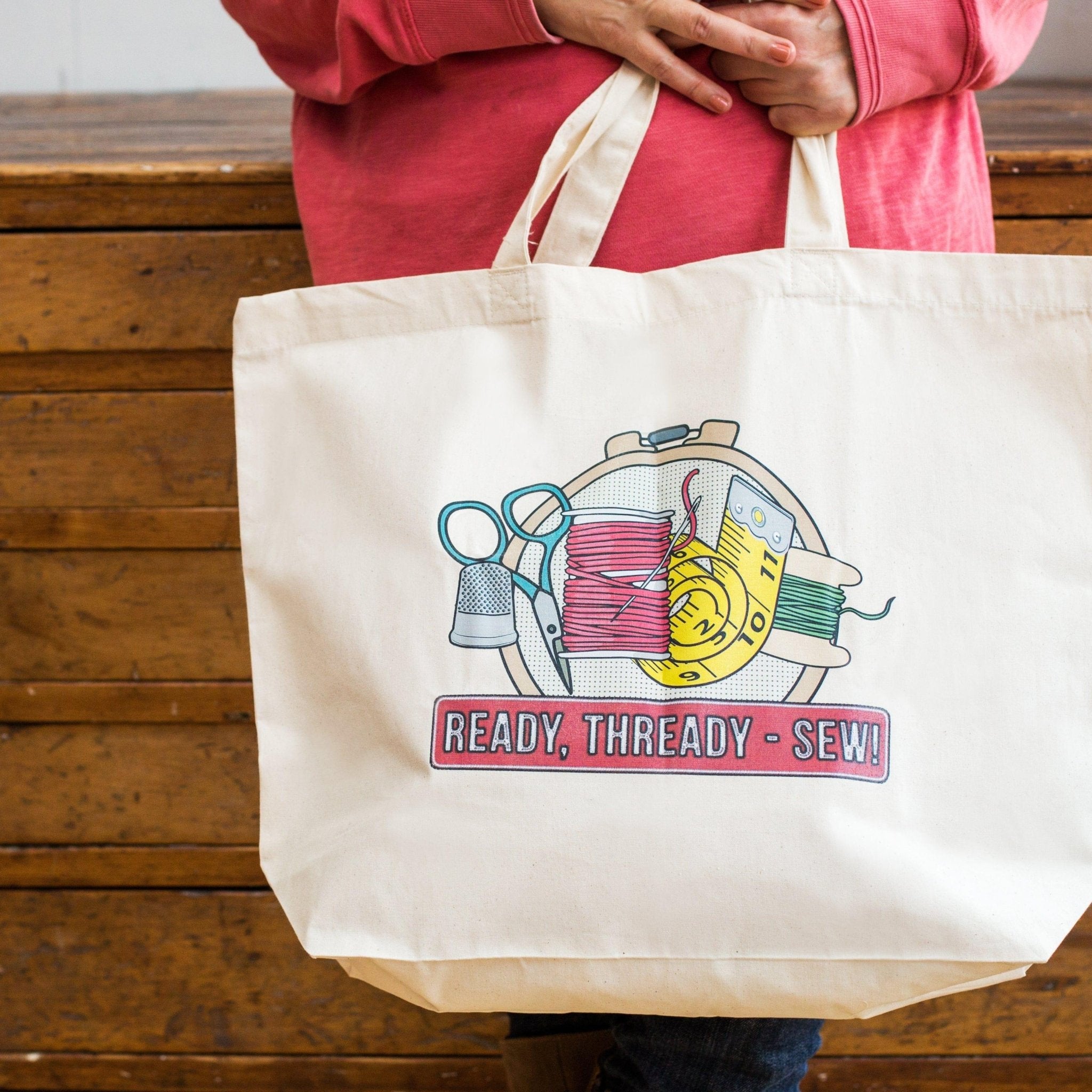 Ready, Thready - Sew!' Tote Bag - Image 3