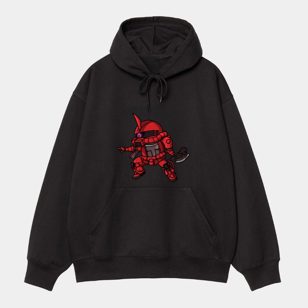 Red Armored Mecha Fighter Hoodie
