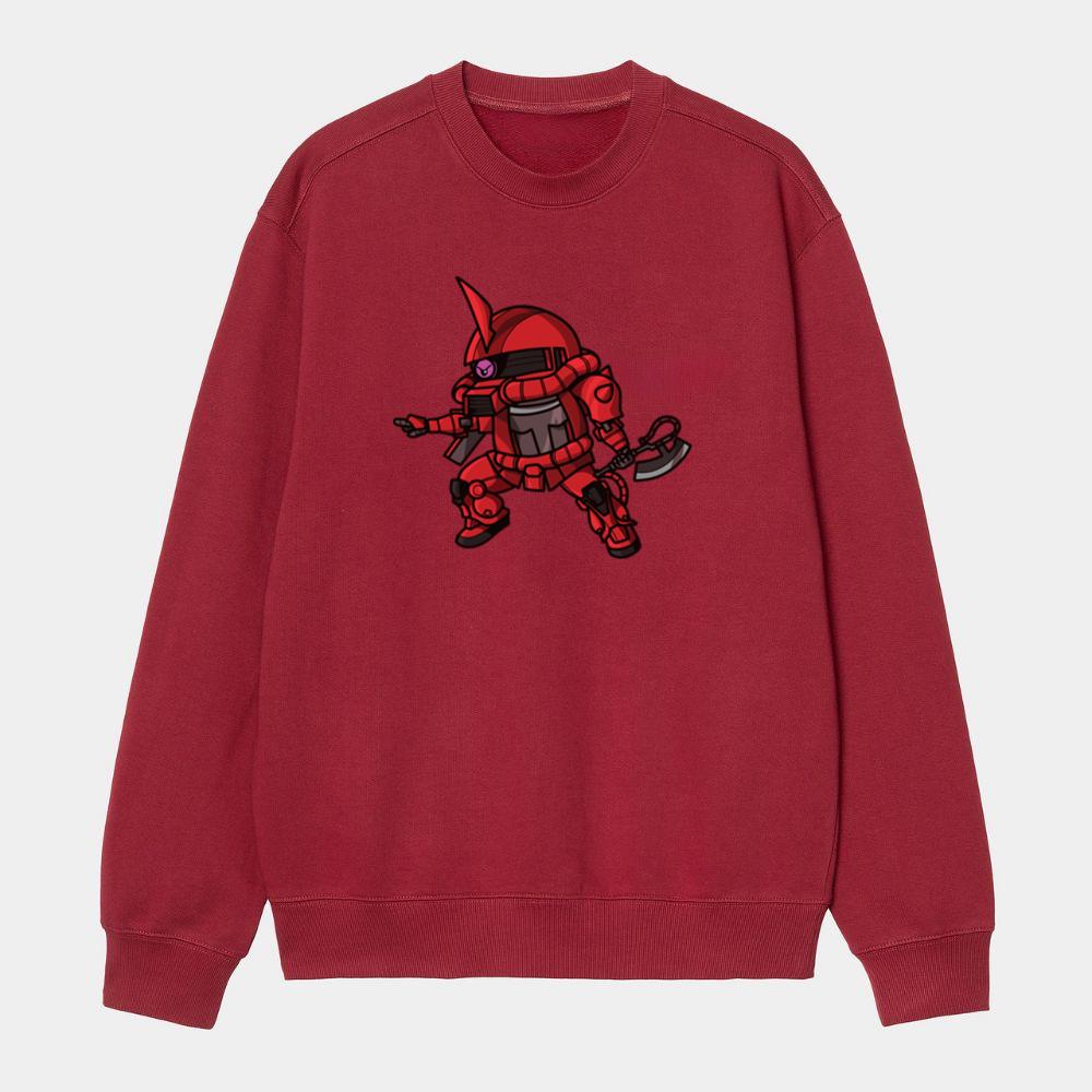 Red Armored Mecha Fighter Sweatshirt