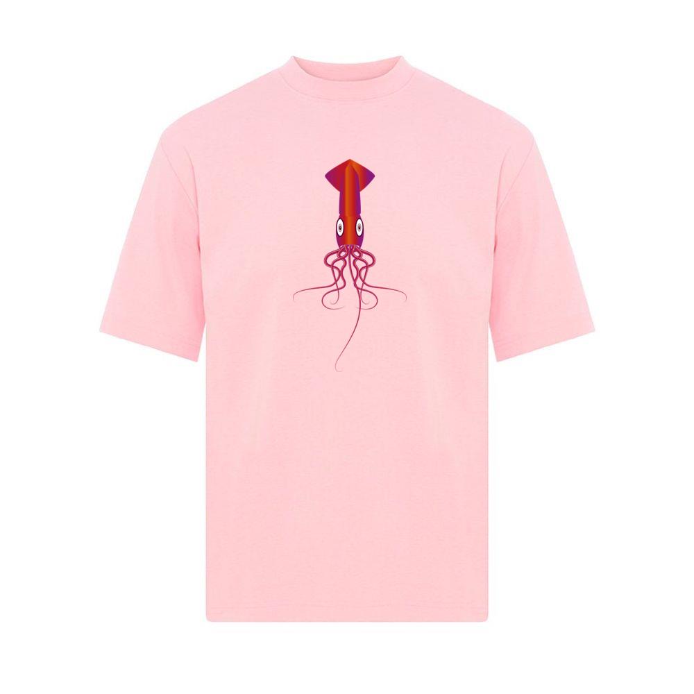 Red Cartoon Squid T-Shirts
