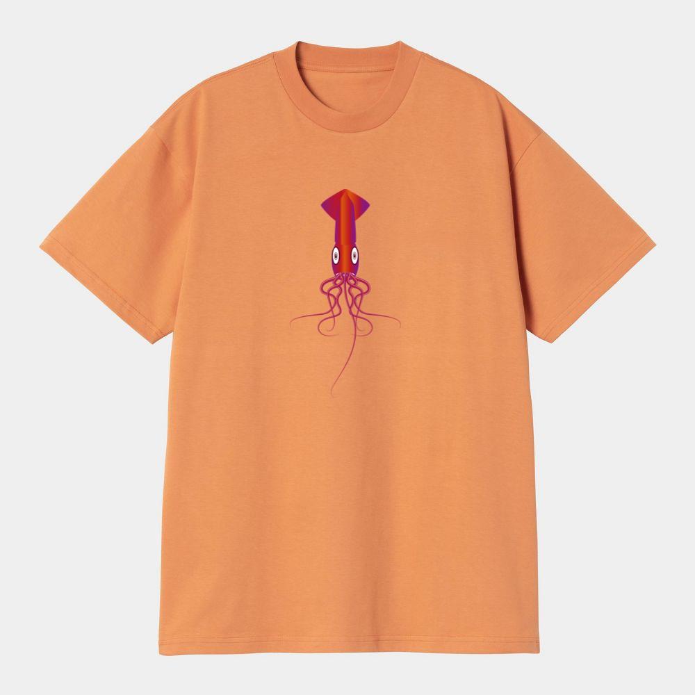 Red Cartoon Squid T-Shirts