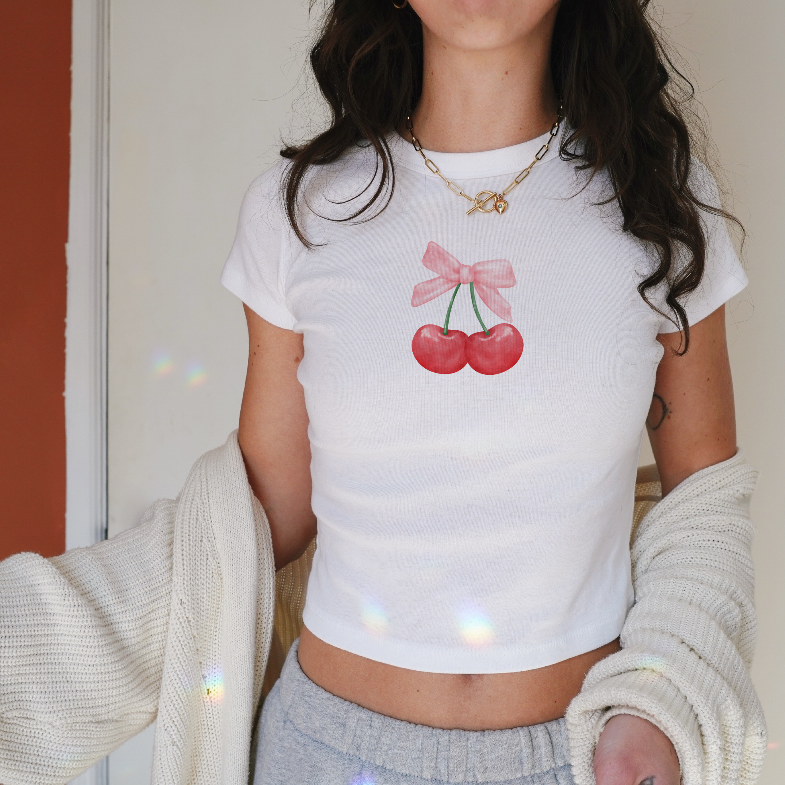 Red Cherries baby Tee - Image 3