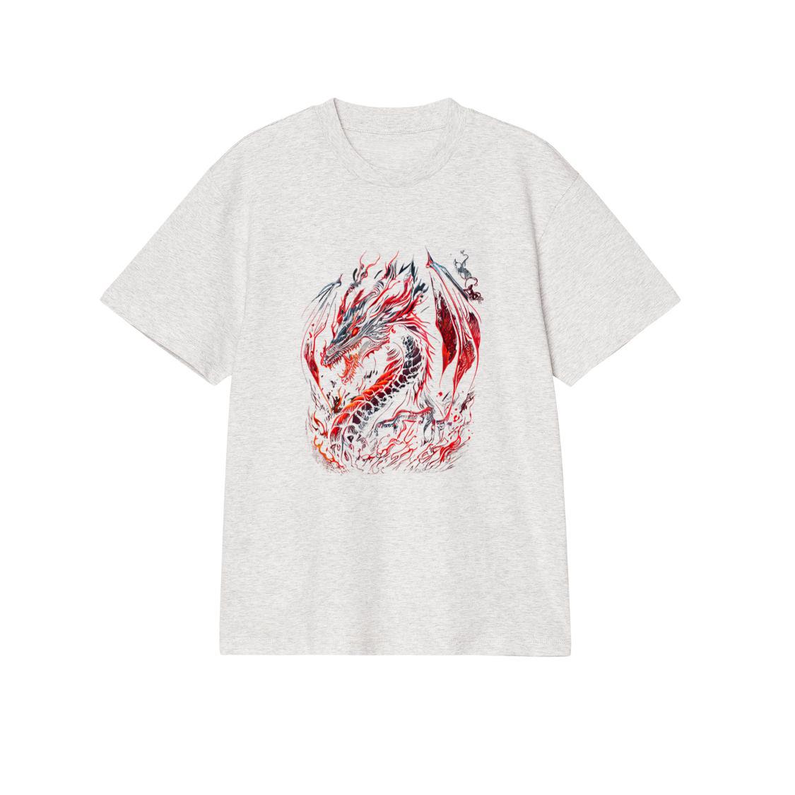 Red Chinese Firedrake Dragon - Dragon Print Art Wear T-Shirt