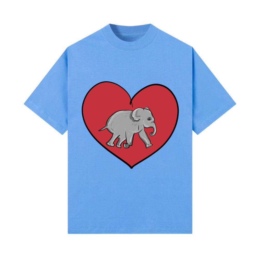 red heart animal love elephant T-Shirt