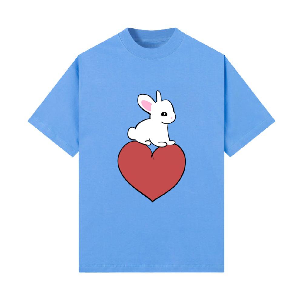 red heart animal love rabbit T-Shirt