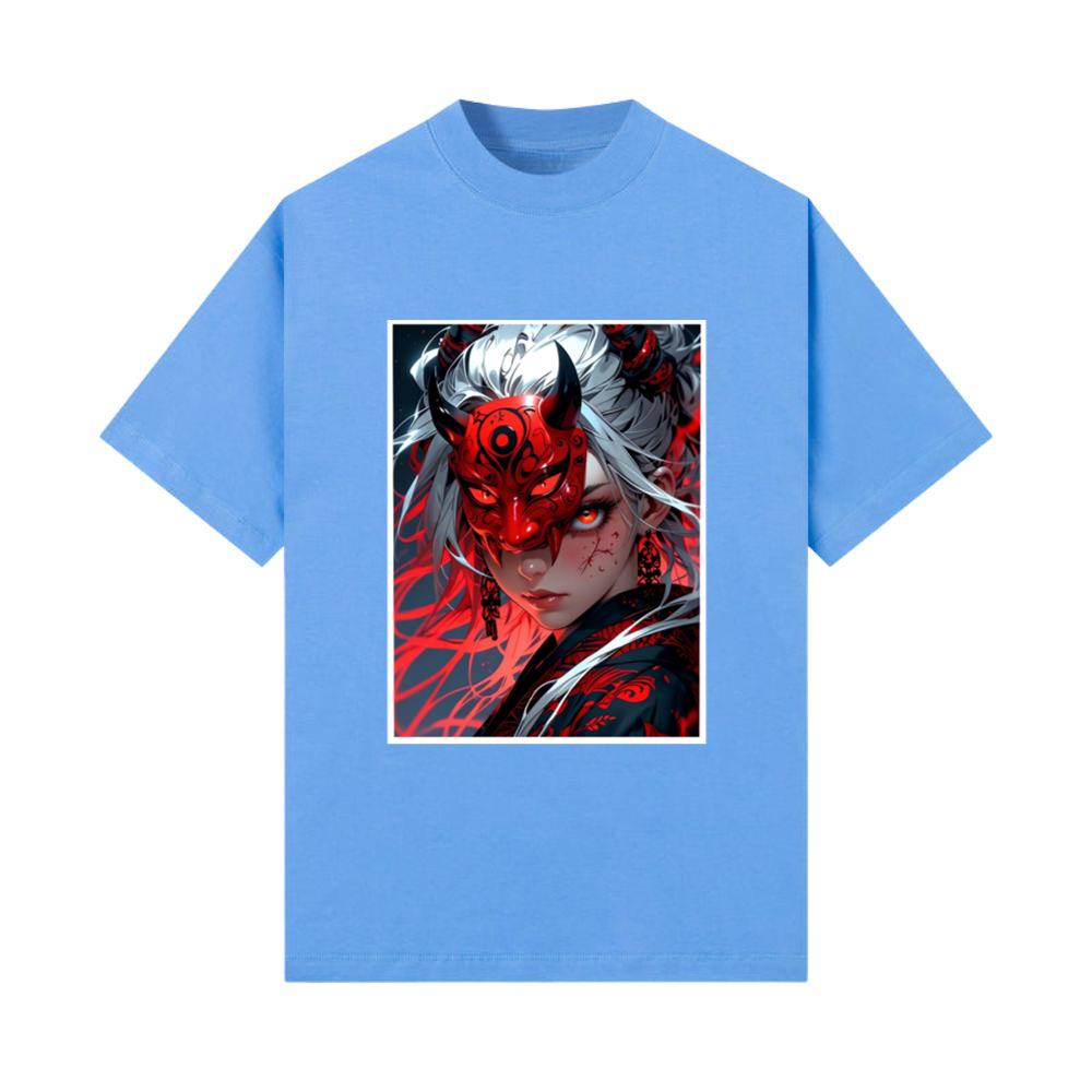 Red Oni Warrior – Anime portrait T-Shirt