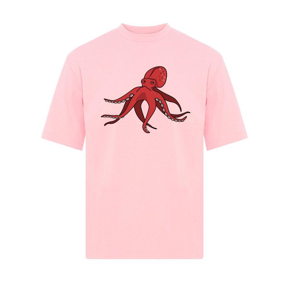 Red Realistic Octopus With Tentacles T-Shirts