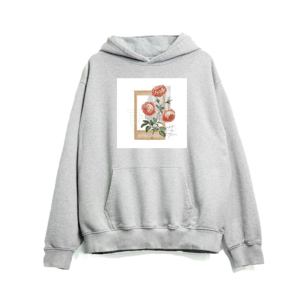 Red Roses and Paper Fragments Hoodies