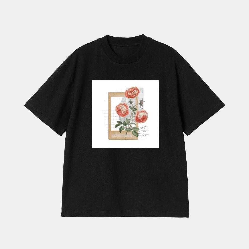 Red Roses and Paper Fragments T-Shirt