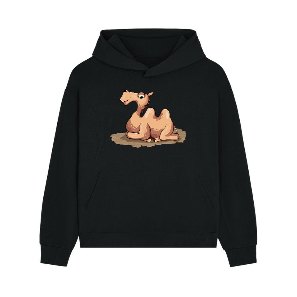 Relaxed Camel With Big Eyes Hoodie