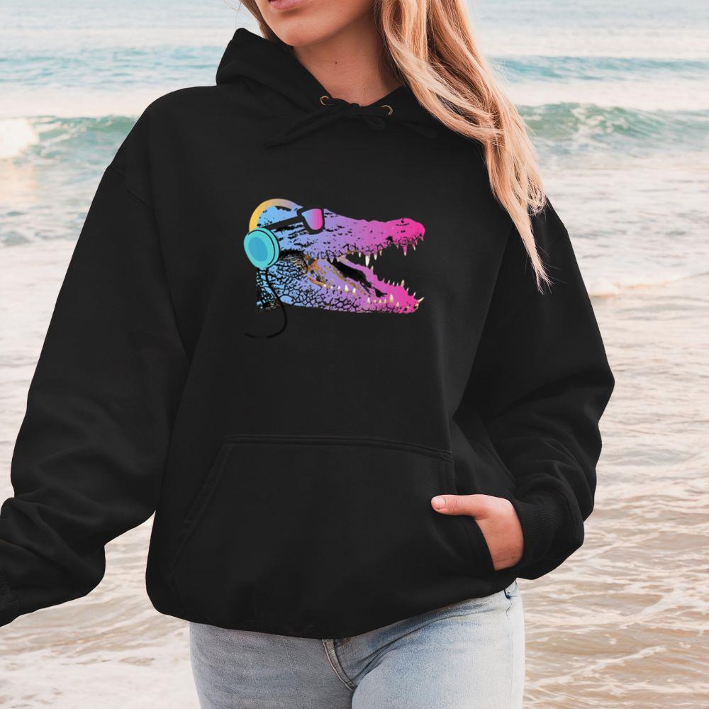 Relaxing Alligator Crocodile Zoo Animal Funny Gift Hoodie